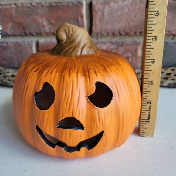 Jack O' Lantern Ceramic Vintage Pumpkin - Picture 5 of 9